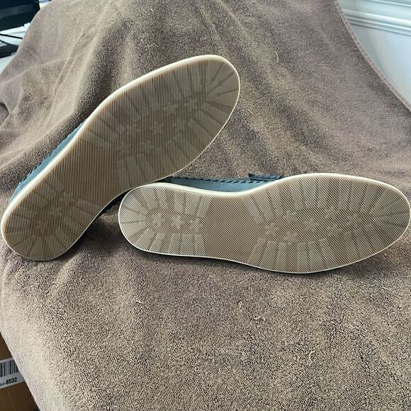 NWOT Four Brothers Woven Navy Moccasin Shoes Loafer Size 12 Mens - Picture 6 of 7